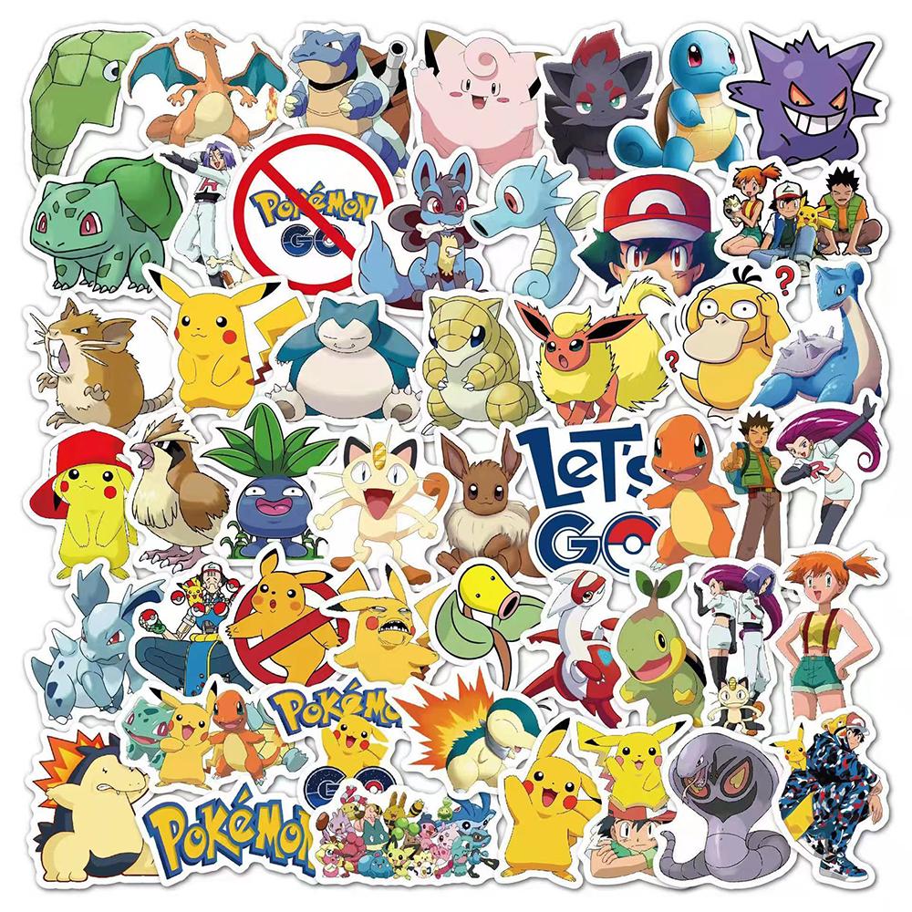 10/30/50/100pcs Cute Pikachu Art Graffiti Stickers Kawaii Decals DIY Skateboard Helmet Laptop Classic Anime Sticker Pack