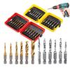 13PCS/Set Titanium Coating Drill Tap Bit with Quick Change Adapter Metric Tap Bits Kit 3-in-1 Functionality Combination Set