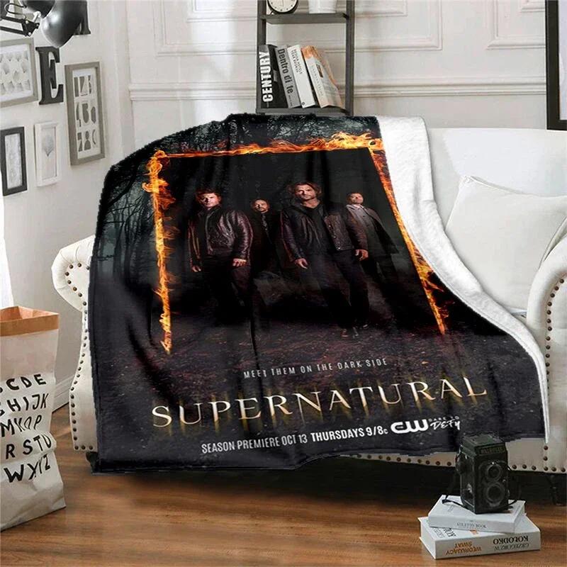 Movie Supernatural - Evil Power Printed Blanket, Fashion Warm Flange Blanket, Picnic Blanket, Bed Blanket, Birthday Gift