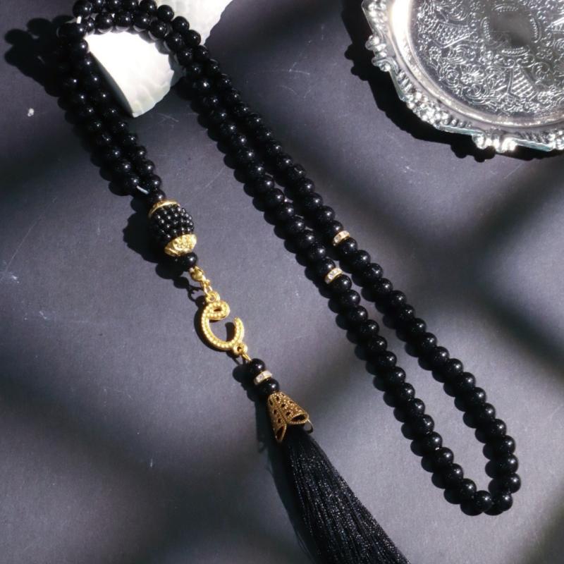 6Mm 99Pcs Glass Pearls Tassel Turkish Style Muslim Rosary Islamic Meditation Yoga Prayer Beads Necklace For Women Jewelry