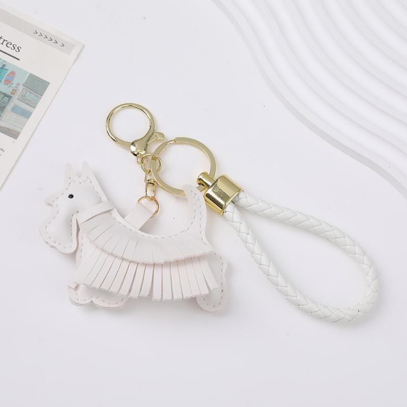 Trendy Pu Leather Schnauzer Bag Charm Keychain Unique Car/Bag Accessory/Cute Ornament For Dog Lovers