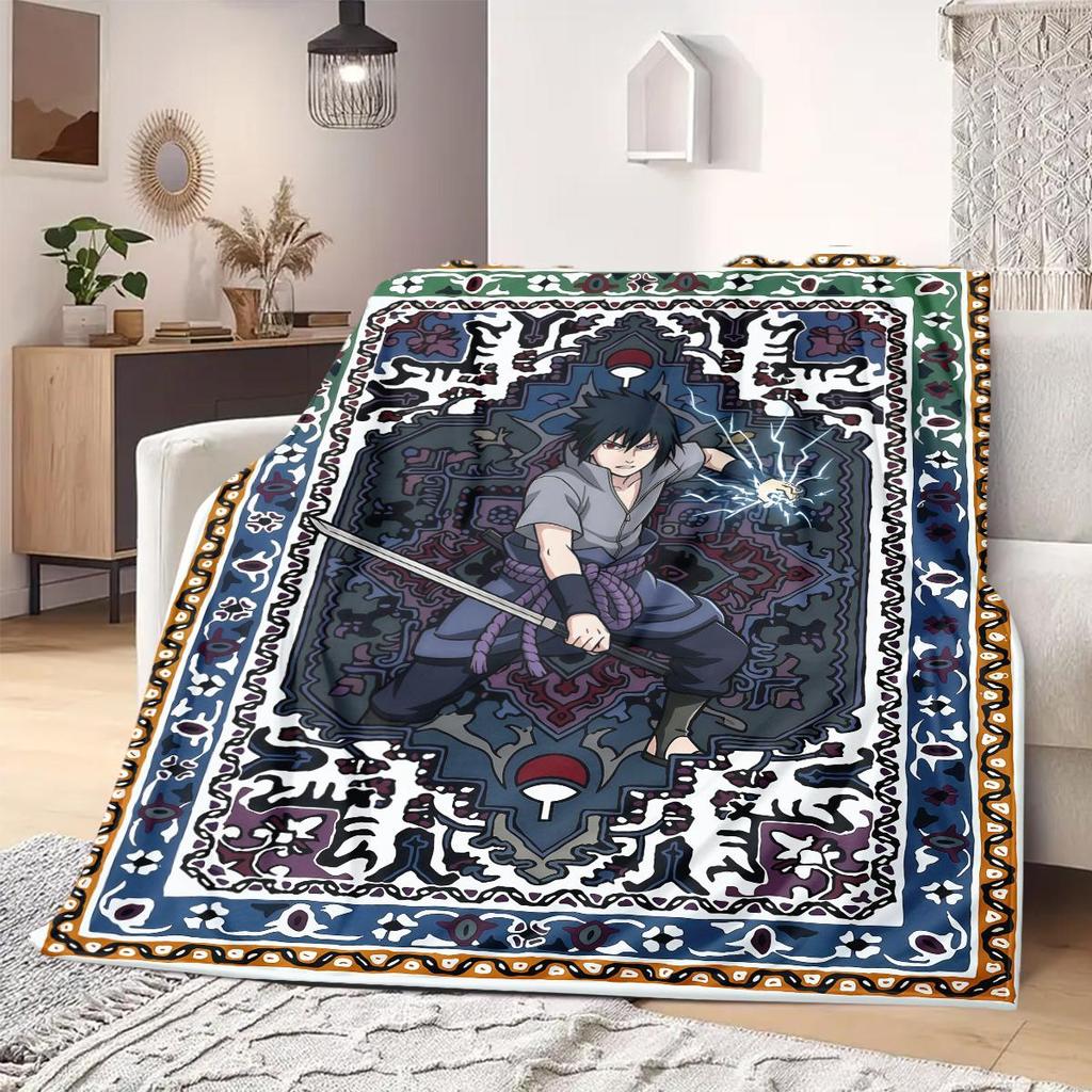 Naruto Anime Print Blanket Warm Comfortable Flannel Blanket Suitable for Bedrooms, Sofas, Beds, Chairs, Picnics, Travel