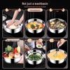 Stainless Steel Mixing Bowl & Soup Pot - Thickened Kitchen Wash Basin & Hot Pot