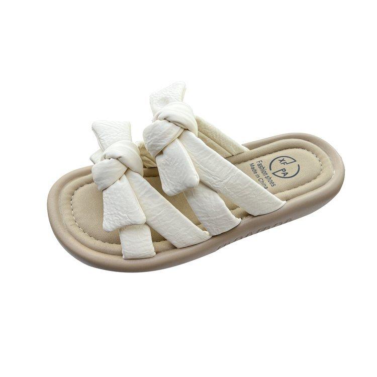 French Platform Slippers Women's Outer Wear 2025 Summer New with Skirt Versatile Fairy Style Bow Word Sandals