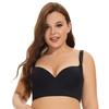 Plus Size Underwire Bra Women Smooth Seamless Push-Up With Side Support Deep V Neck Adjustment Lingerie