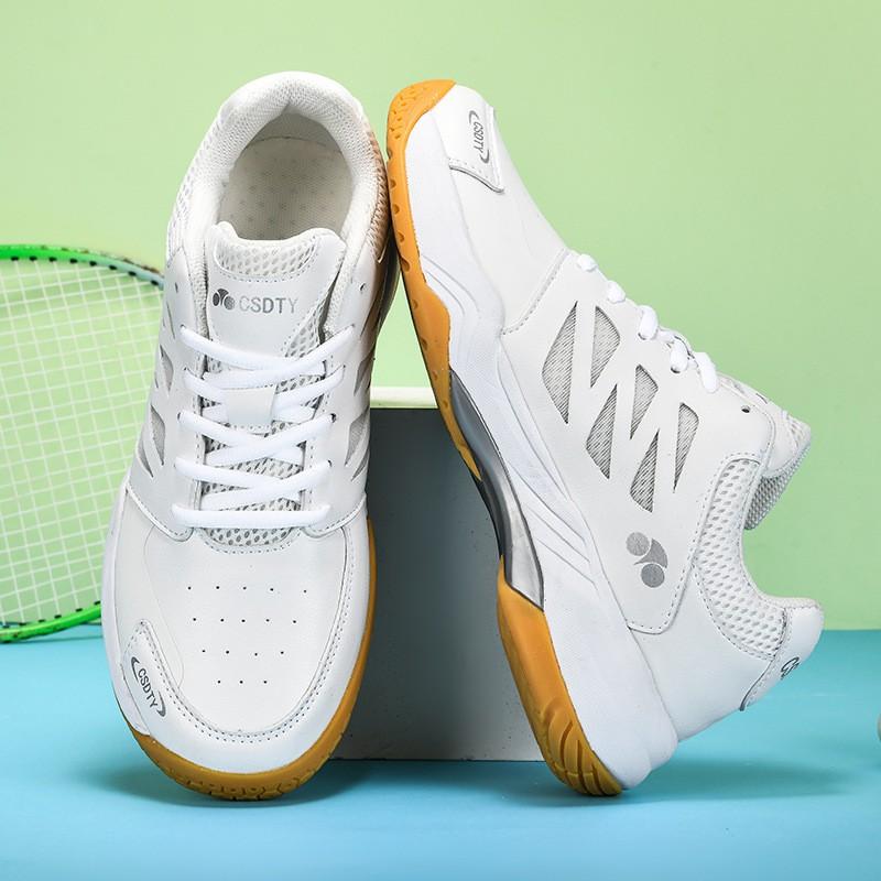 Professional Badminton Shoes Men Women Non-Slip Rubber Sole Breathable Mesh Upper Carbon Plate Support Rotating Hook