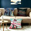 Rock Band TThe Killers Square DoubleSided Printed Pillow Case Bedroom Bedside Pillow Sofa Cushion Cover