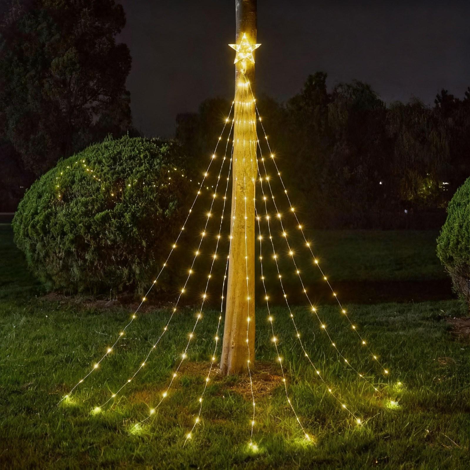 

Solar-Powered Led Five-Pointed Star Light, Cord Light, Christmas Tree String Light, Christmas Decorative Light Hanging Light One Size жёлтый