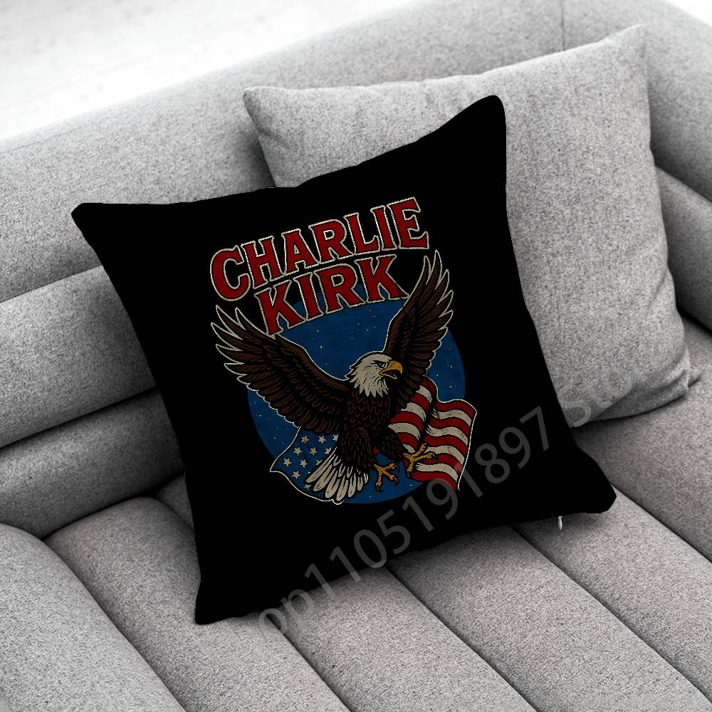 America C-Charlie Kirk Cross Throw Pillow Case For 45X45Cm 40X40Cm 30X30Cm 50X50Cm 55X55Cm Square Home Pillowcase Case