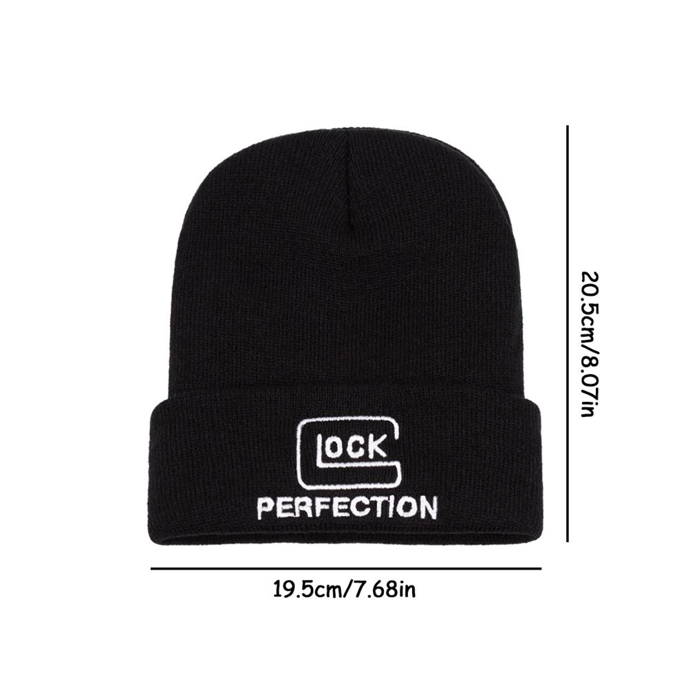 1pc Men's And Women's Knitted Caps Embroidered Woolen Caps Couple's Brim Caps