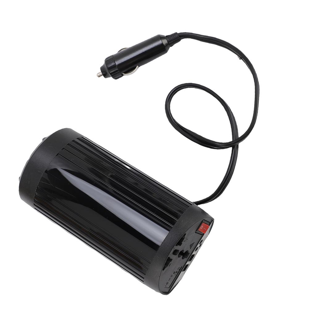 Car Power Inverter 200W 12V DC to 220V AC Double USB Double Fast Charge Type C Vehicles Power Inverter with Cigar