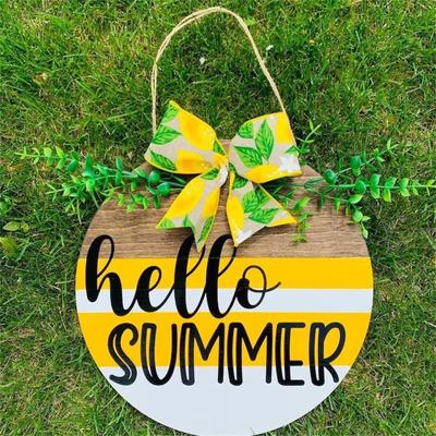 Domácí dřevěné ručně vyráběné přívěsky, závěsné uvítací cedule na dveře, dekorativní ozdoby