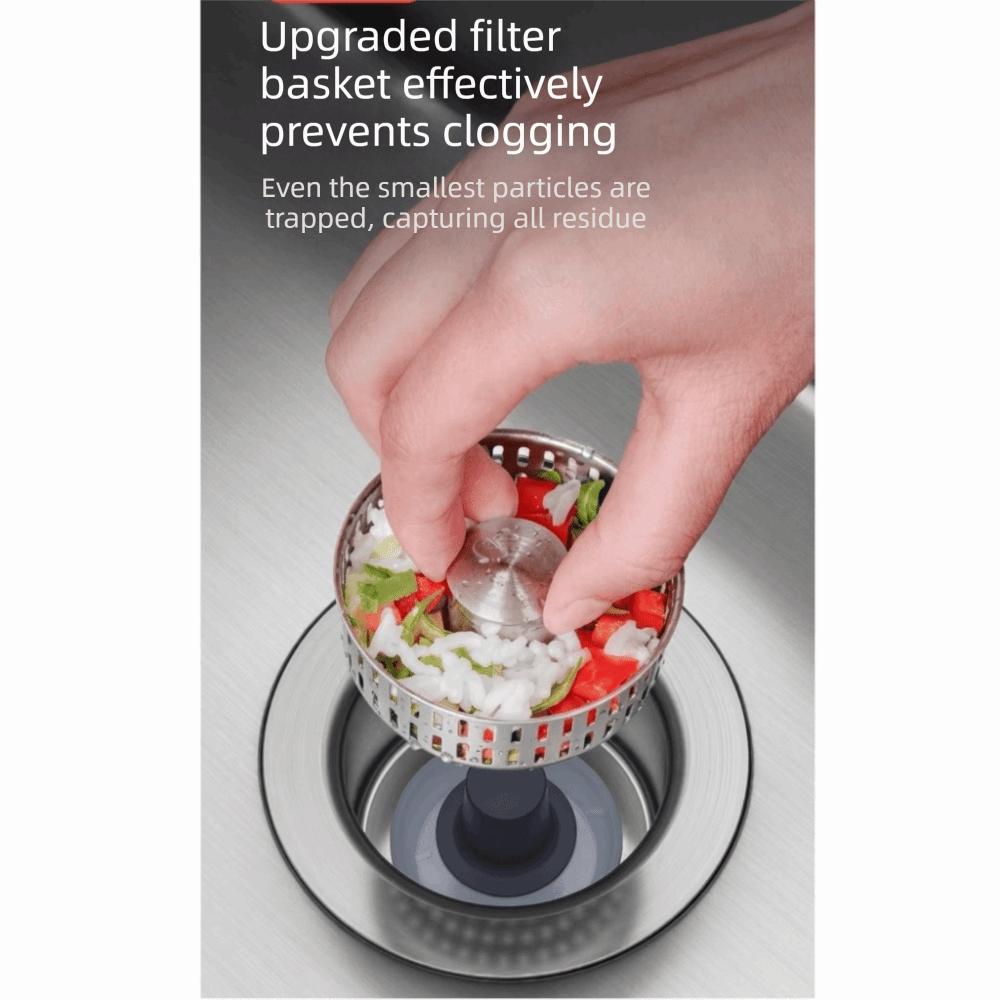 Stainless Steel Sink Stopper Rust-proof Sink Strainer Drain Basket  Bathroom Sink