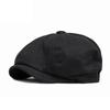British Style Newsboy Cap for Men, Cotton Ascot Beckham Hat, Spring Summer Vintage Octagonal Flat Cap, Breathable Ivy Style