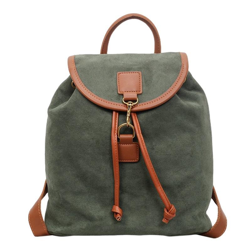 Fashion and Leisure Large-capacity Handbag Women's Bag New Suede Backpack Simple Travel Backpack