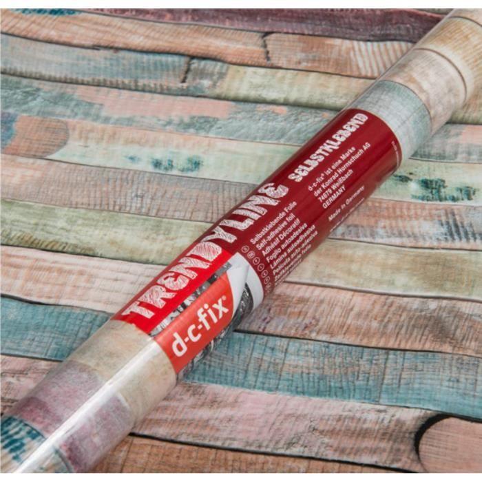 Papier décoratif adhésif - D-C-FIX - Effet RIO Bois - 67,5cm x 2m - Imperméable - Facile à poser
