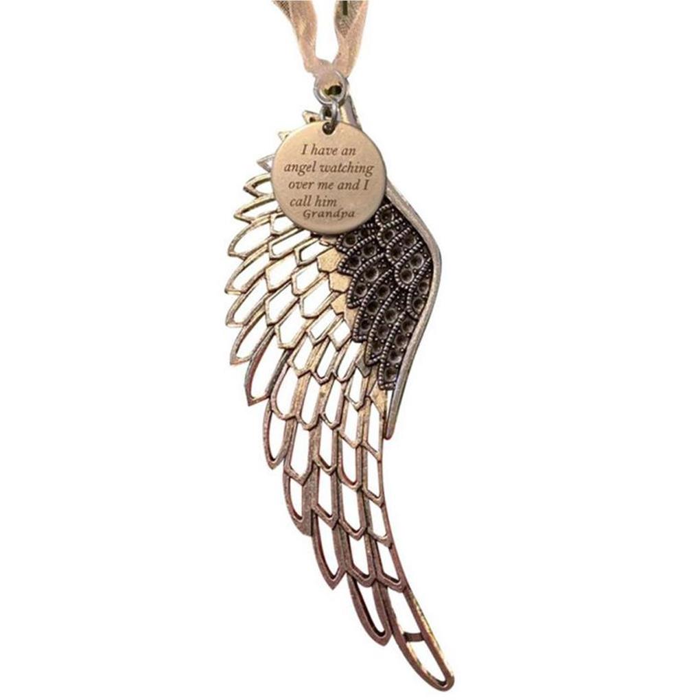 Christmas Tree Angel Wing Festival Adornment Metal DIY DIY Pendant Hanging Decor Holiday Room Pendant Prop Blessing Adornments