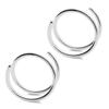 4Pieces Nose Rings Hoops Surgical Steel Double Spiral Nose Ring Left or Right Single Pierced Nose Piercing for Women Men