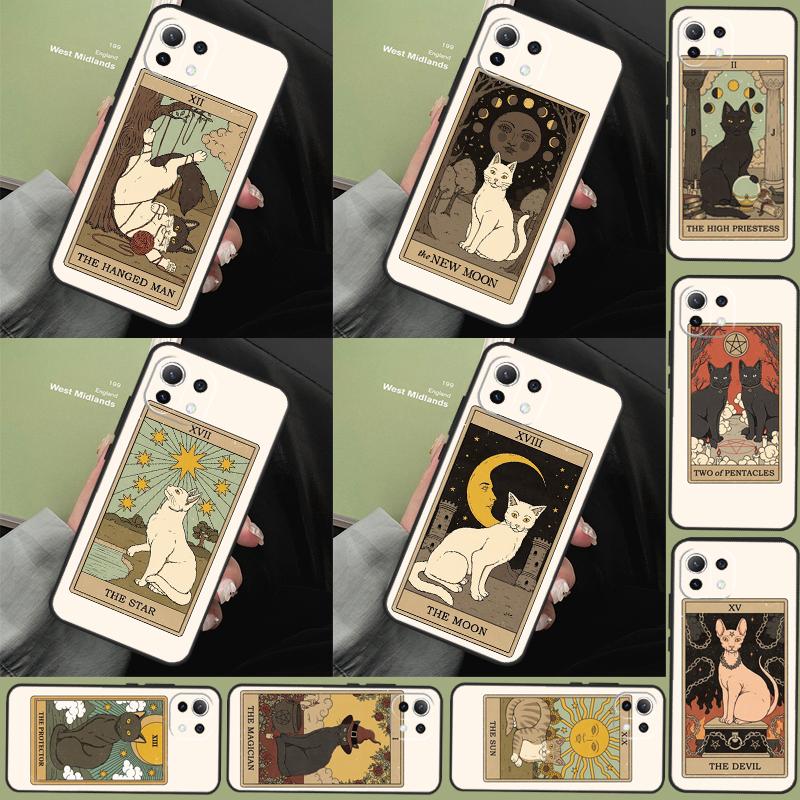 Tarot Card Cute Art Cats Case For Xiaomi 15 Ultra 13 14 11T 12T 13T 14T Pro POCO X7 Pro F5 F6 M6 X3 X5 X6 Pro Cover