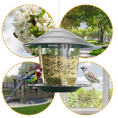 3/2/1 STÜCK Vogelfutterspender Hängend Leicht zu Reinigen und Befüllen Außen Große Kapazität für Garten Außendekoration Außen Eichhörnchensicher