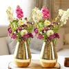 Drop Shape Metal Hammered Flower Vase for Home Decor, Vase for Office Table Decorations, Modern Vase, Gift