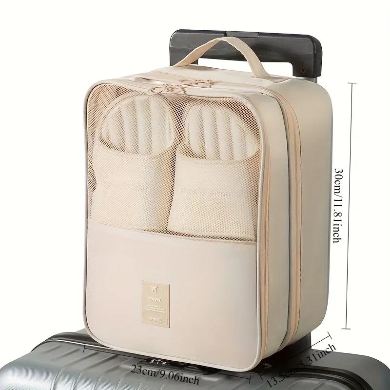 Business Travel Shoe Bag, Portable Large Capacity Shoe Storage Bag, Three-layer Shoe Bag Storage, Slippers Dust Bag
