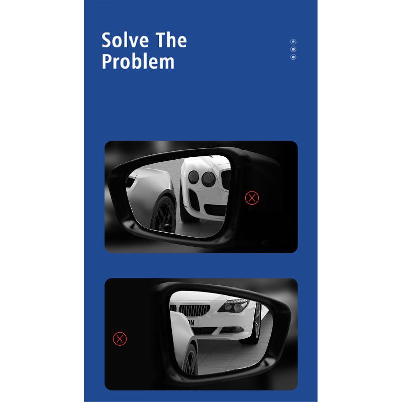 New 2X Universal Car Blind Spot Mirror Wide Three Mirror Adjustable Rear View Mirror