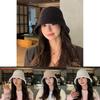 Fisherman Solid Color Cap For Women Autumn Winter Knit Warm Sunshade Unisex Travel Accessory