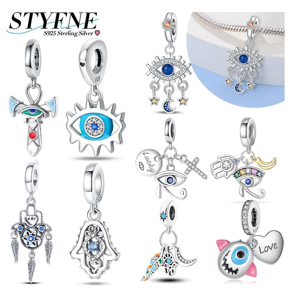 Charms Plataoriginales Fatima Hand Religious Beads For Charms Copper Bracelet Jewellery Making Women'S Gift