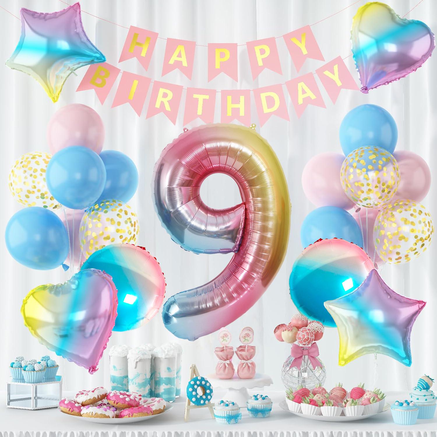 

New 40 Inch Gradual Change Digital Flag Set Birthday Balloon Set Scene Arrangement Kindergarten Arrangement Baby Shower gradual change digital set 9