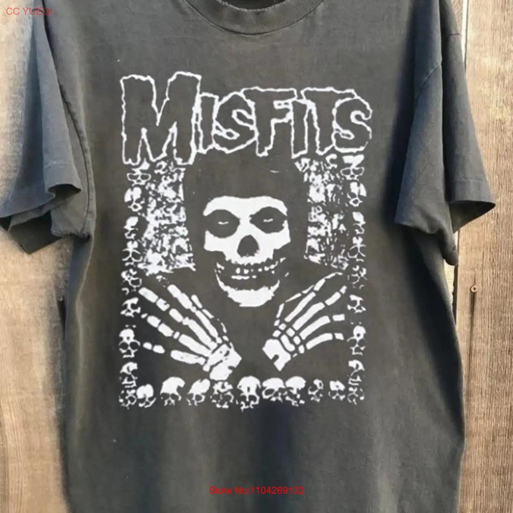 The Misfits Skull Danzig Horror Charcoal T Shirt Reprint Kh17771 Vintage Breathable Streetwear Unisex Graphic Fashion