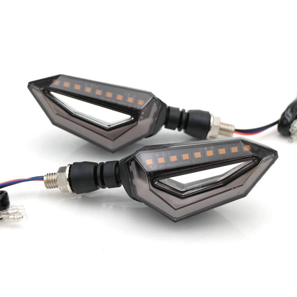 

evomosa Universal 12 LED Turn Signal Light Bike Motorcycle Harley Cruiser Honda Kawasaki BMW Yamaha Suzuki Pair (White, Rear) white белый