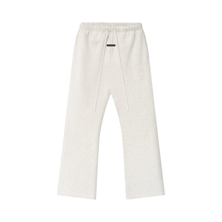 Heren Fear of God Essentials Signature Flare Sweatbroek 'Oatmeal Heather/Light Heather' XL white