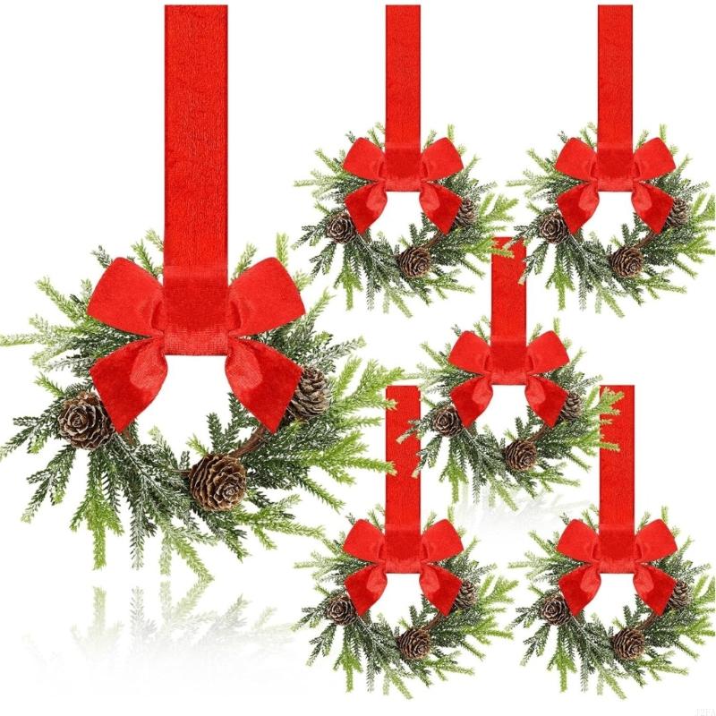 6PCS Waterproof Bow Decorations Plastic Door Hangers Creative Space Arrangement