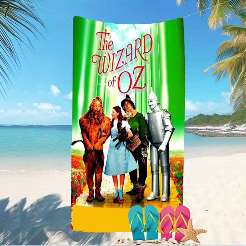 Beach Towel with The Wizard of Oz Pattern - Soft,absorbent,machine Washable Lightweight&Modern,swimming,Travel Essentials