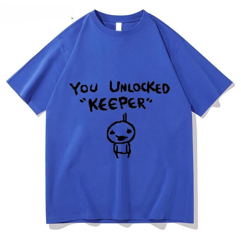 Hip Hop Binding of Isaac Print Tshirt Unisex Women Oversized You Unlocked Keeper T Shirt Cotton Tee Hip Hop Tshirt Tops Streetwear