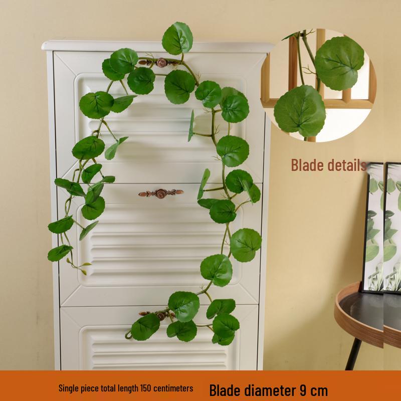 Decorative Rattan Faux Leaf Vines for Air Conditioning Pipe or Shopping Mall Display