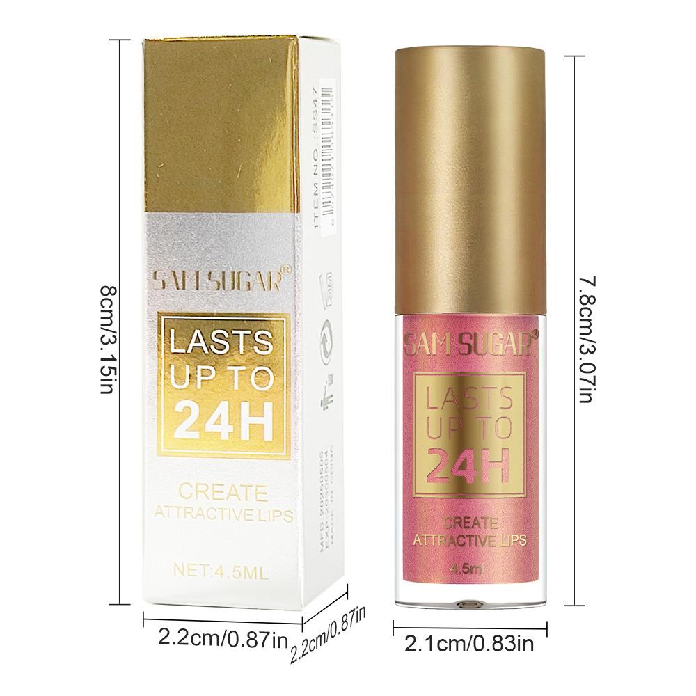 6 Colors Glitter 1pcs Lip Glaze Long Lasting Lip Gloss Waterproof Liquid Lipstick Makeup Lip Oil Lip Tint Moisturizing Lip Balm