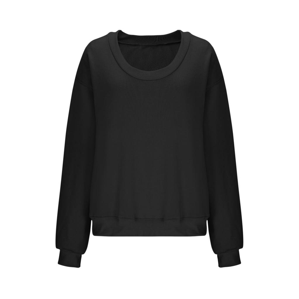Women's Fashionable Loose Long Sleeved Sports Top Casual Pullover Hoodie