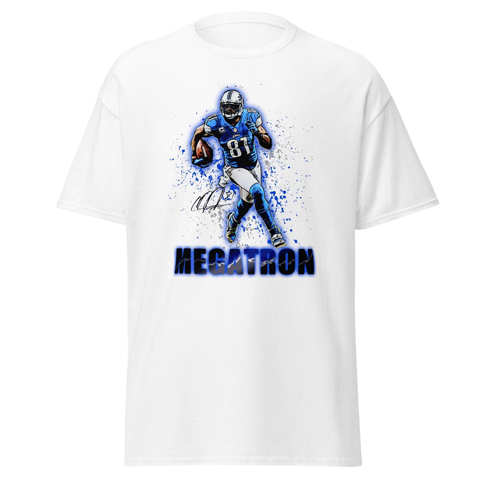 Men s and Women s T-shirts Calvin Johnson classic tee Megatron Lions shirt XXL