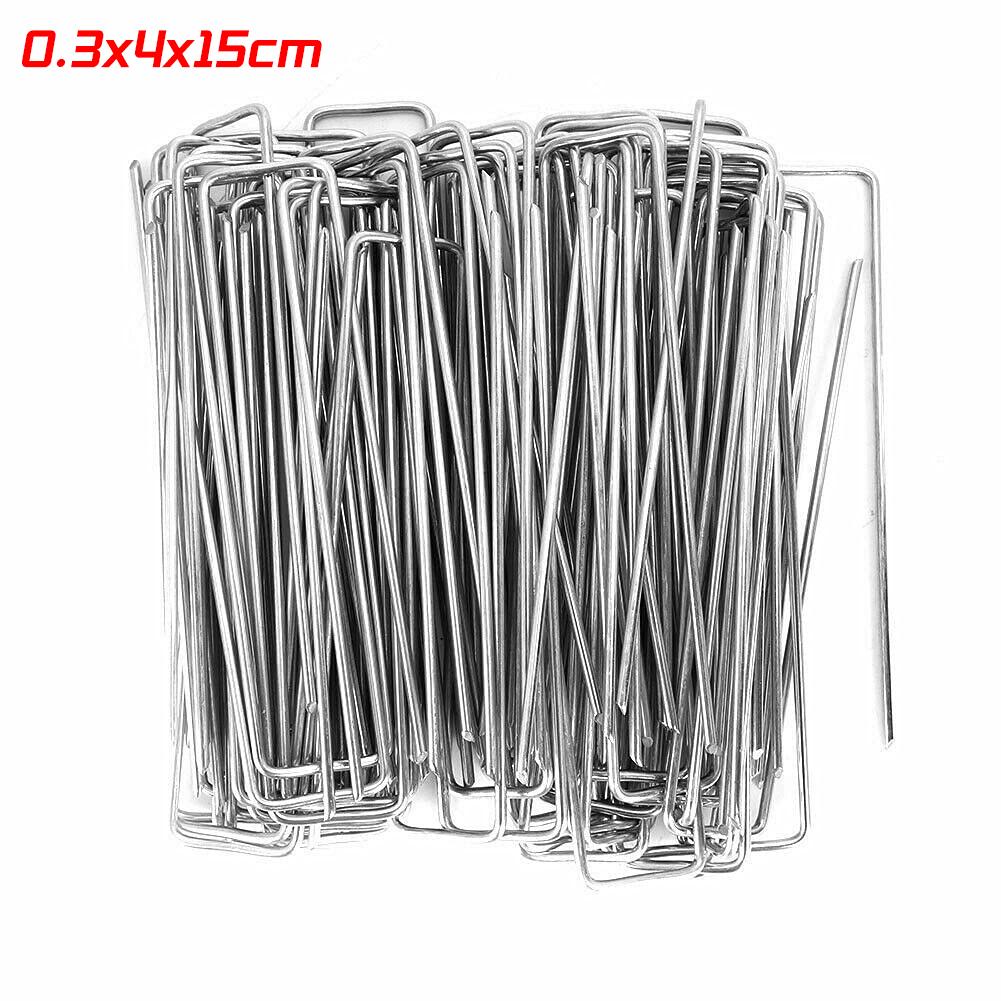 10/50pcs U-type Garden Staples Heavy-duty Fence Tubing Stakes Sod Pins Fabric Irrigation Tubing Holding Lawns Barrier Fixed Nail
