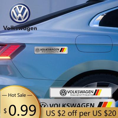 Do VOLKSWAGEN VW Stylizacja Samochodu 3D Aluminiowa Naklejka z Emblematem Dekoracje Nadwozia Bagażnika Naklejki Do Volkswagen VW GOLF Polo Tiguan VW