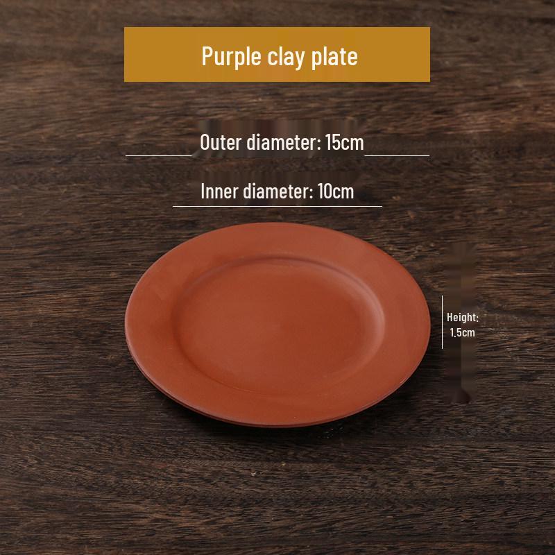 Purple Clay Double-Boiler Stew Pot with Lid - Chinese Retro Health Pot for Stews, Soups, and Steamed Eggs.