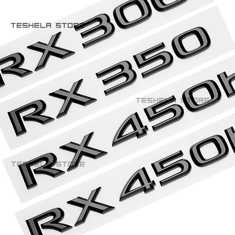 For Lexus RX300 RX350 RX450 RX450h Rear Trunk Emblem Tailgate Badge Black Logo 3D Adhesive Sticker Car Accessories