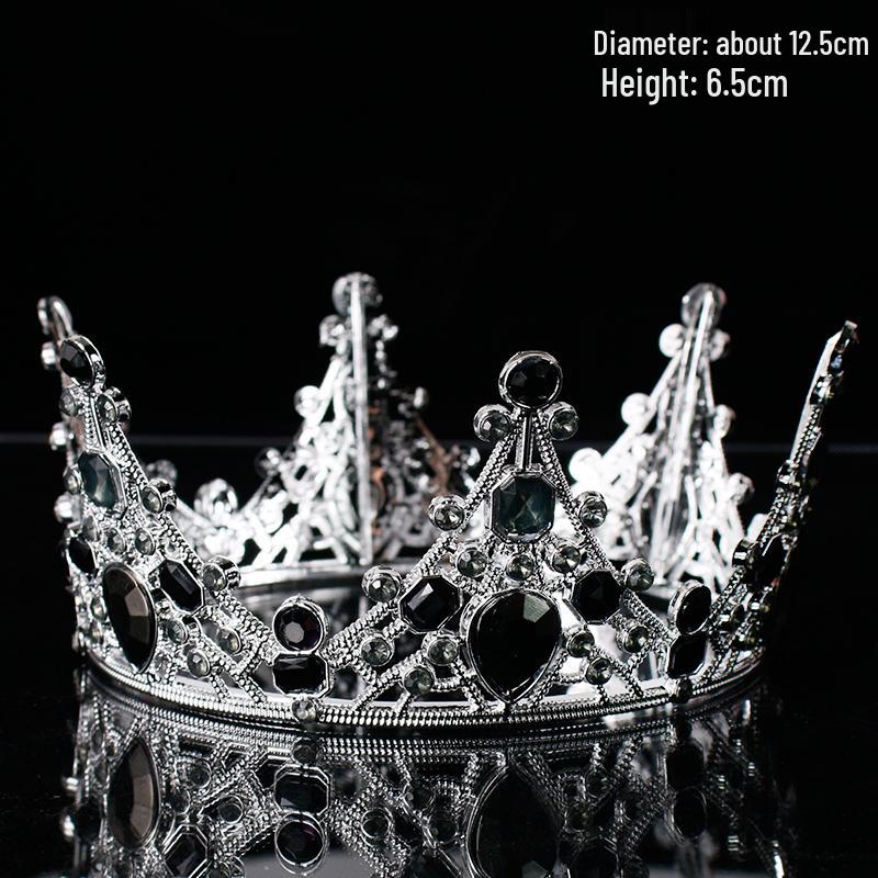 Children's Pearl Crystal Tiara Headband - Birthday Crown Cake Decoration and Adult Hair Accessory
