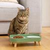 Ceramic Double Cat Bowl Large Capacity Anti-Spill Elevated Dog Bowl Cervical Protection Anti Slip Cat Water Bowls Cats Dogs