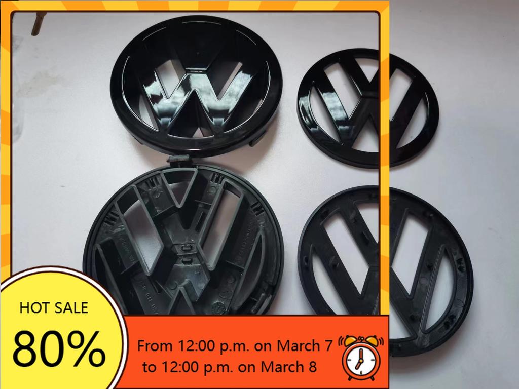 BRK1 For VW Volkswagen Jetta MK5 Golf 2pcs Front and Rear Replacement Emblem Logo for VW Golf 5 Golf5 GTI GT MK5 2003-2008