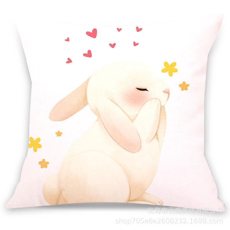 Pink Ins Fresh Plush Printed Pillow Case Creative Nordic Sofa Pillow Design Waist