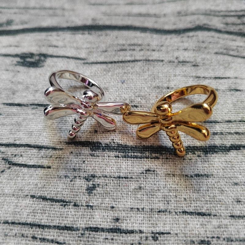 2026 European and American summer hot selling niche design dragonfly ring, suitable as a couple's jewelry gift