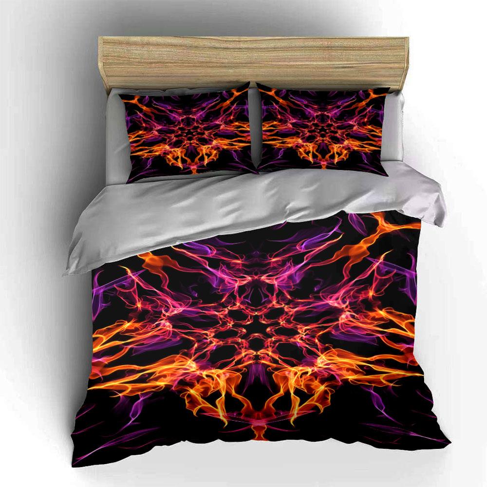 Abstract fiery smoke pattern. Bedding sets Duvet cover sets Duvet covers Pillowcases(1 * Duvet Cover 2 * Pillowcases, without duvet insert)